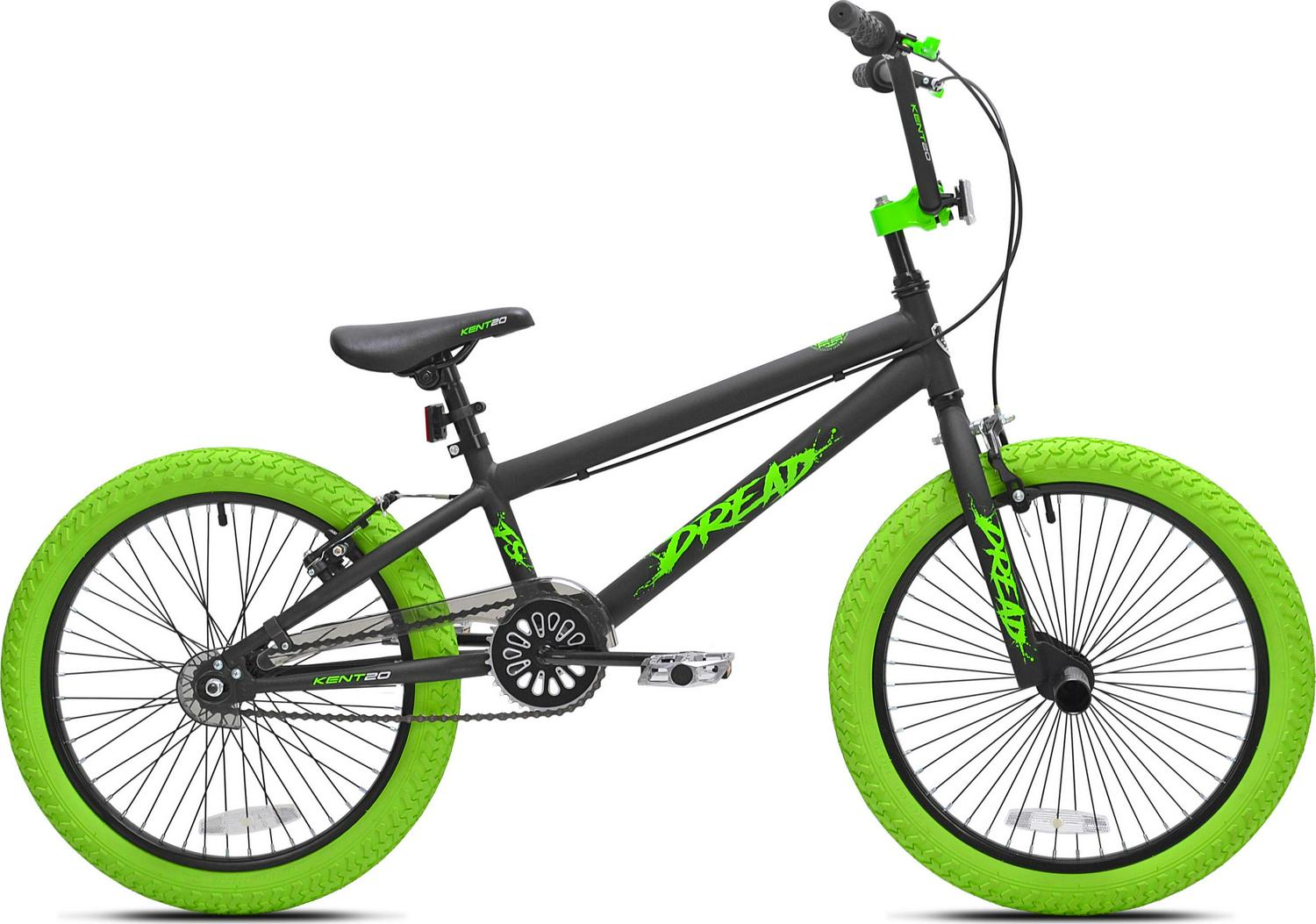 Kent 20 In. Dread BMX Boys Bike, Green and Black
