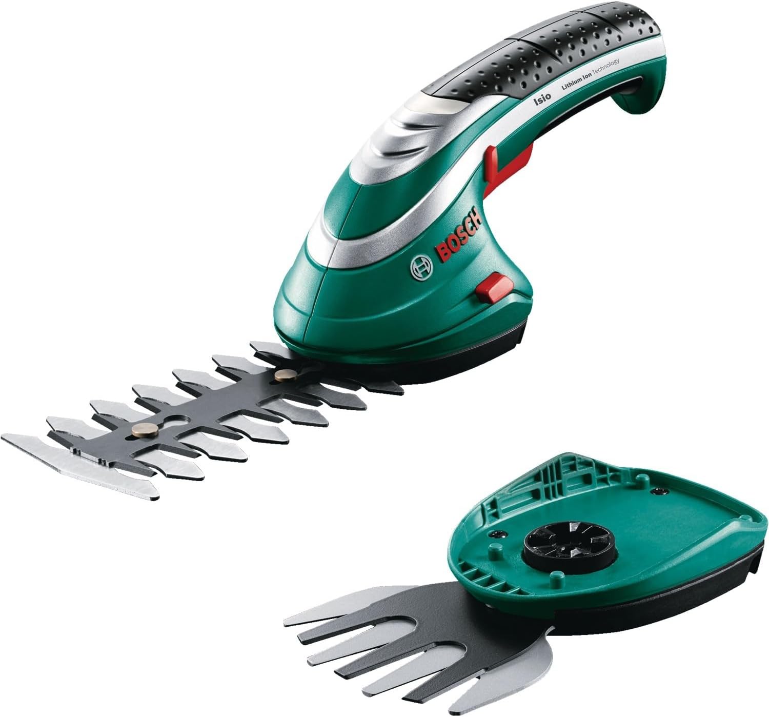 Bosch Akku Grasscheren Set Isio (3,6 Volt, Messerlnge 12 cm, Messerabstand 8 mm, mit XL-Gartenhandschuhen inklusive, in Softcase) – Amazon Edition