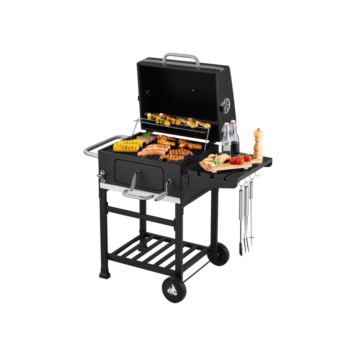 GRILLMEISTER Holzkohle-Komfortgrill »Kansas «, B 106,5 x H 103 x T 71 cm - B-Ware neuwertig