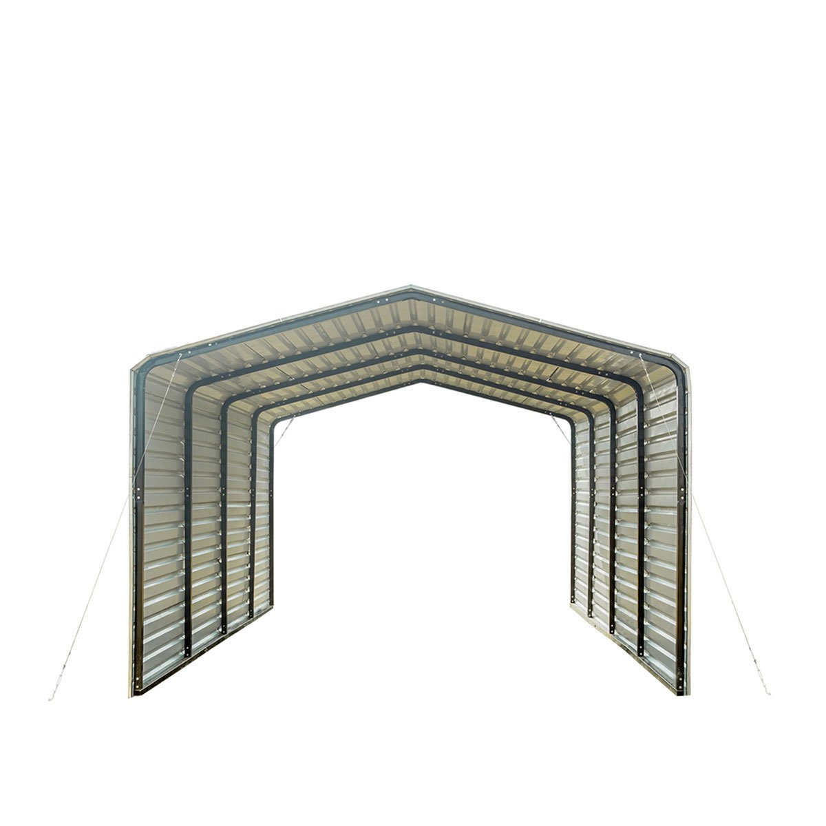 TMG-CP1220F 12' x 20' All-Steel Carport with Enclosed Sides