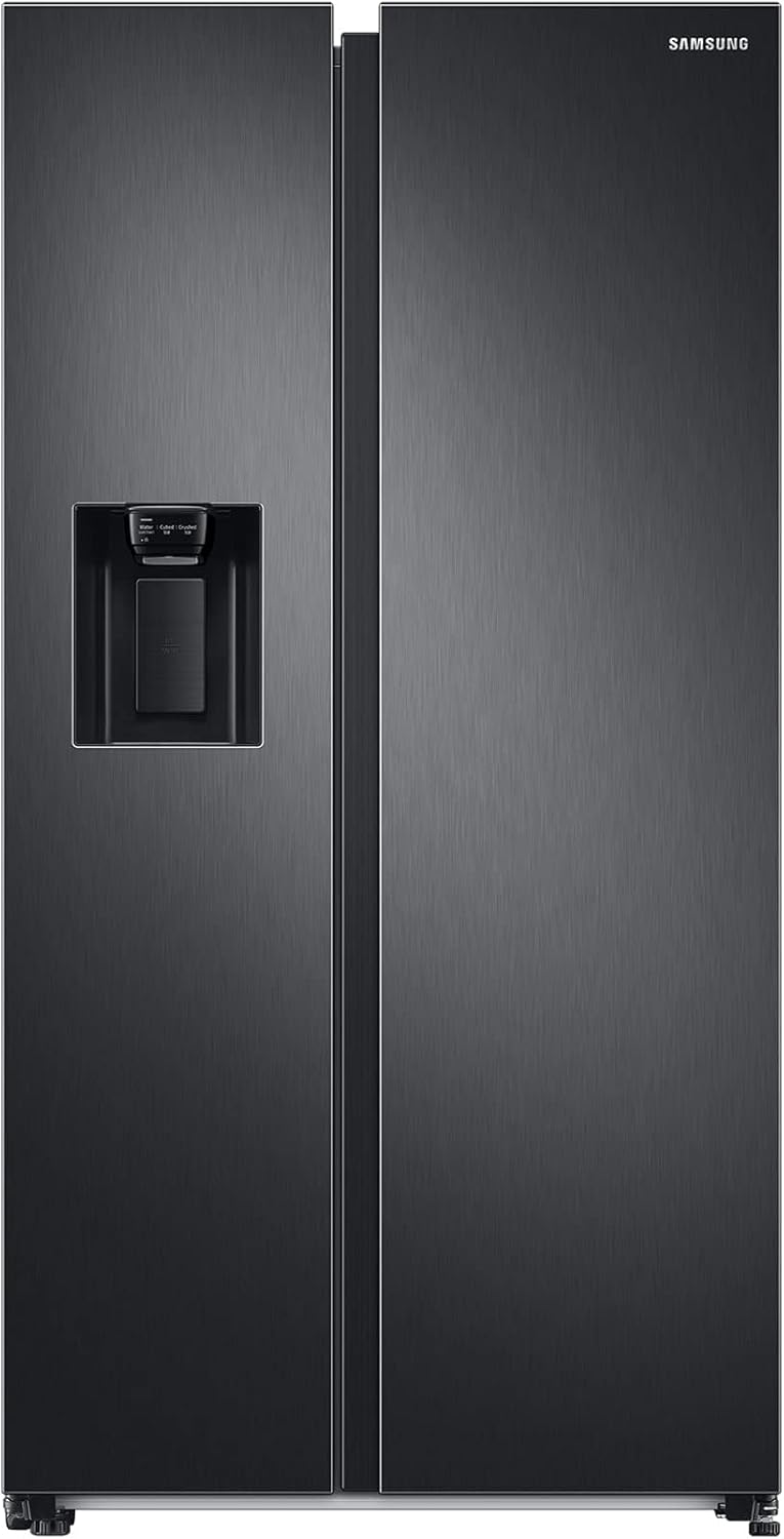 RS6GA8521B1/EG Side-by-Side Kühlschrank, 178 cm, 634 , 225  Gefriervolumen, Space Max Technologie, Premium Black Steel