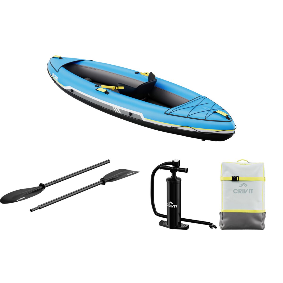 CRIVIT Kajak aufblasbar Touring 1-Sitzer - B-Ware sehr gut