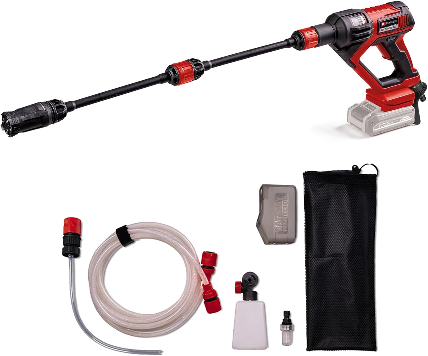 Einhell Akku-Druckreinigerpistole HYPRESSO 18/24-1 Power X-Change (18 V, 24 bar, Mobile Reinigung und Bewsserung, 240 L/h, inkl. Zubehr, ohne Akku & Ladegert)