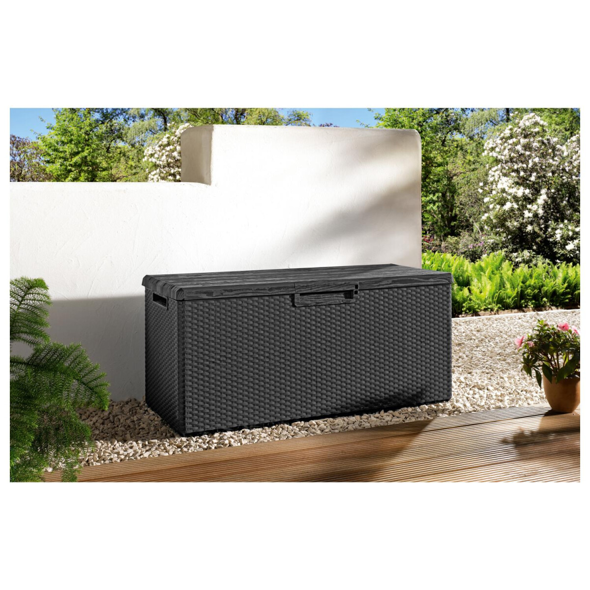 LIVARNO home Gartenbox 340 l, PreZero, mit Gasdruckfedern - B-Ware sehr gut