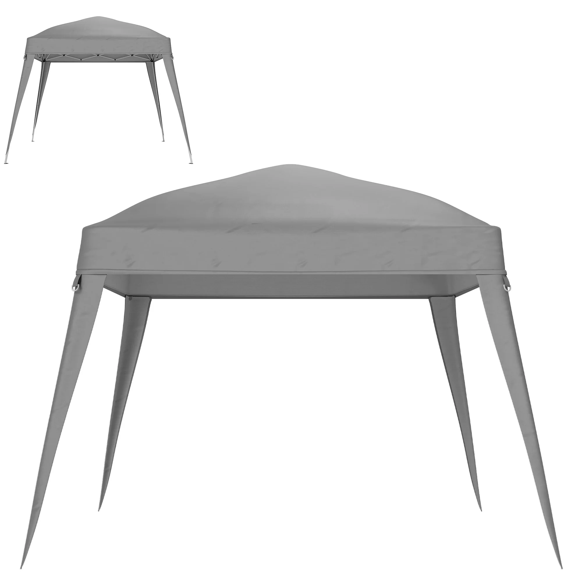 Outsunny Ersatzdach 3x3 m Hellgrau für Pavillon