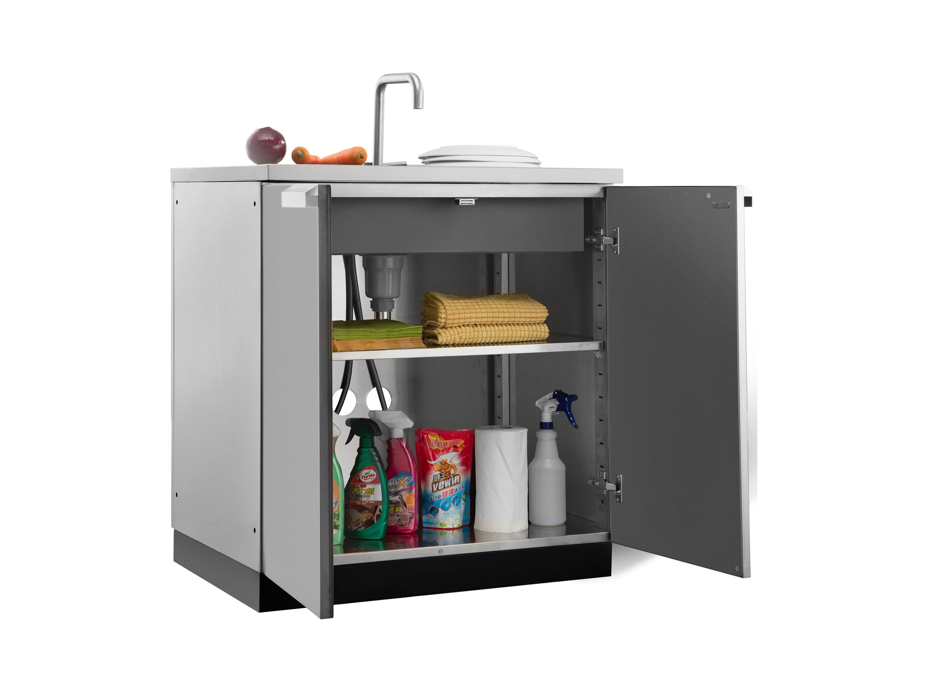 Outdoor Kitchen Stainless Steel Sink Cabinet