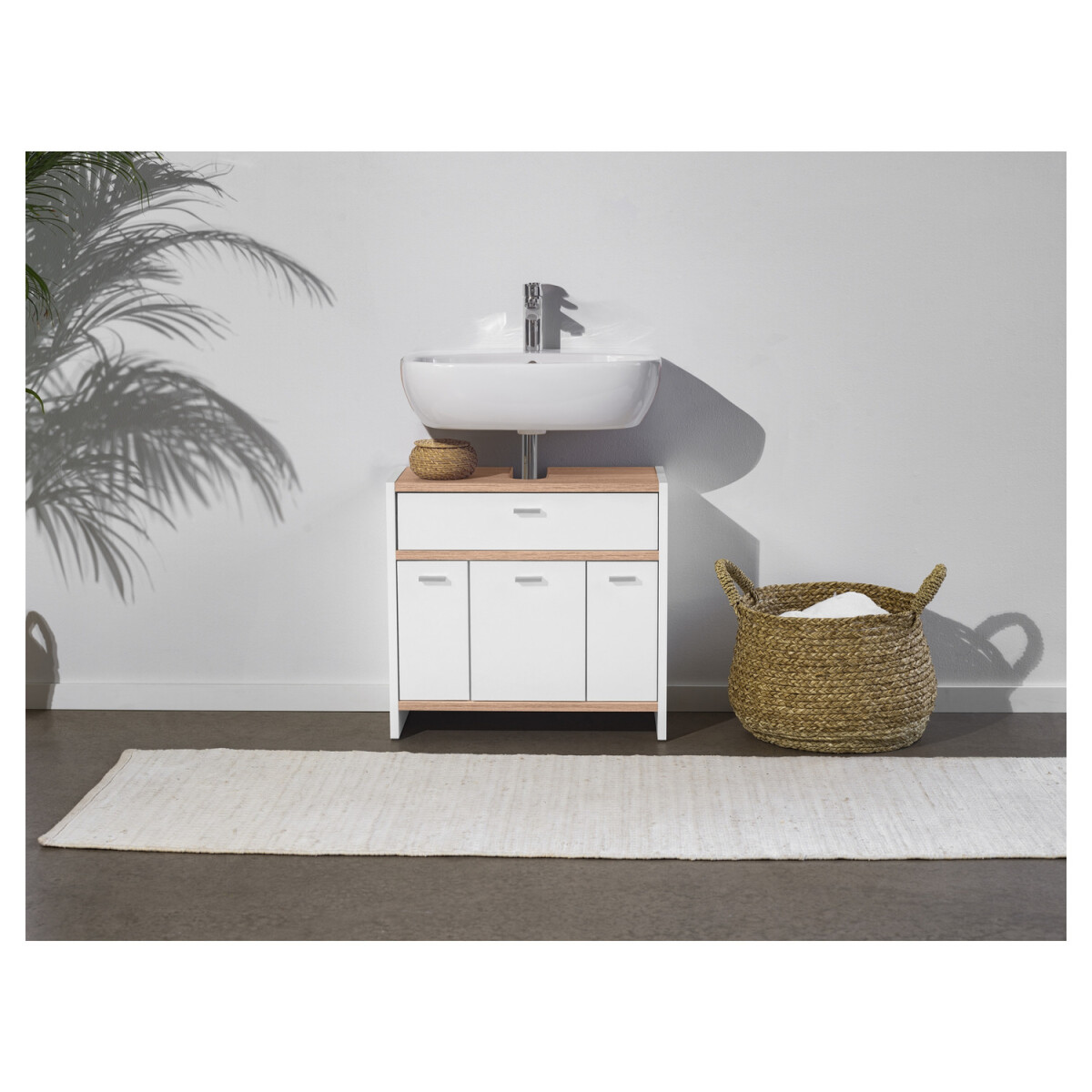 LIVARNO home Waschbeckenunterschrank, mit Siphonausschnitt - B-Ware neuwertig