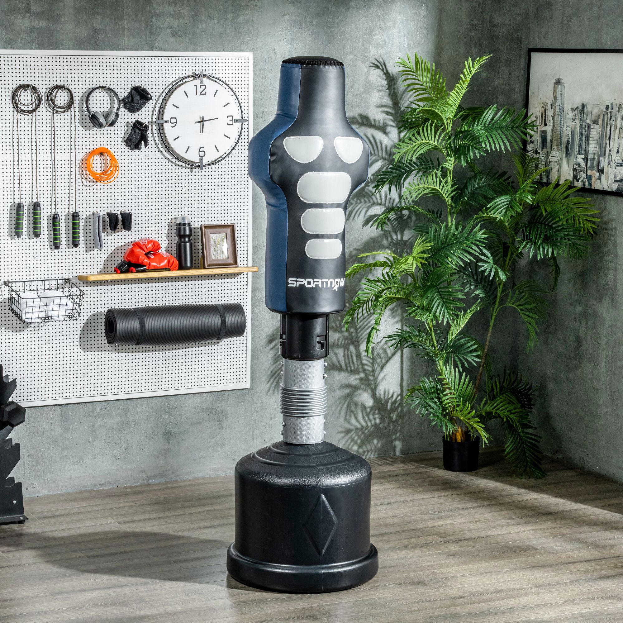 SPORTNOW Boxdummy höhenverstellbar realistische Trefferzonen