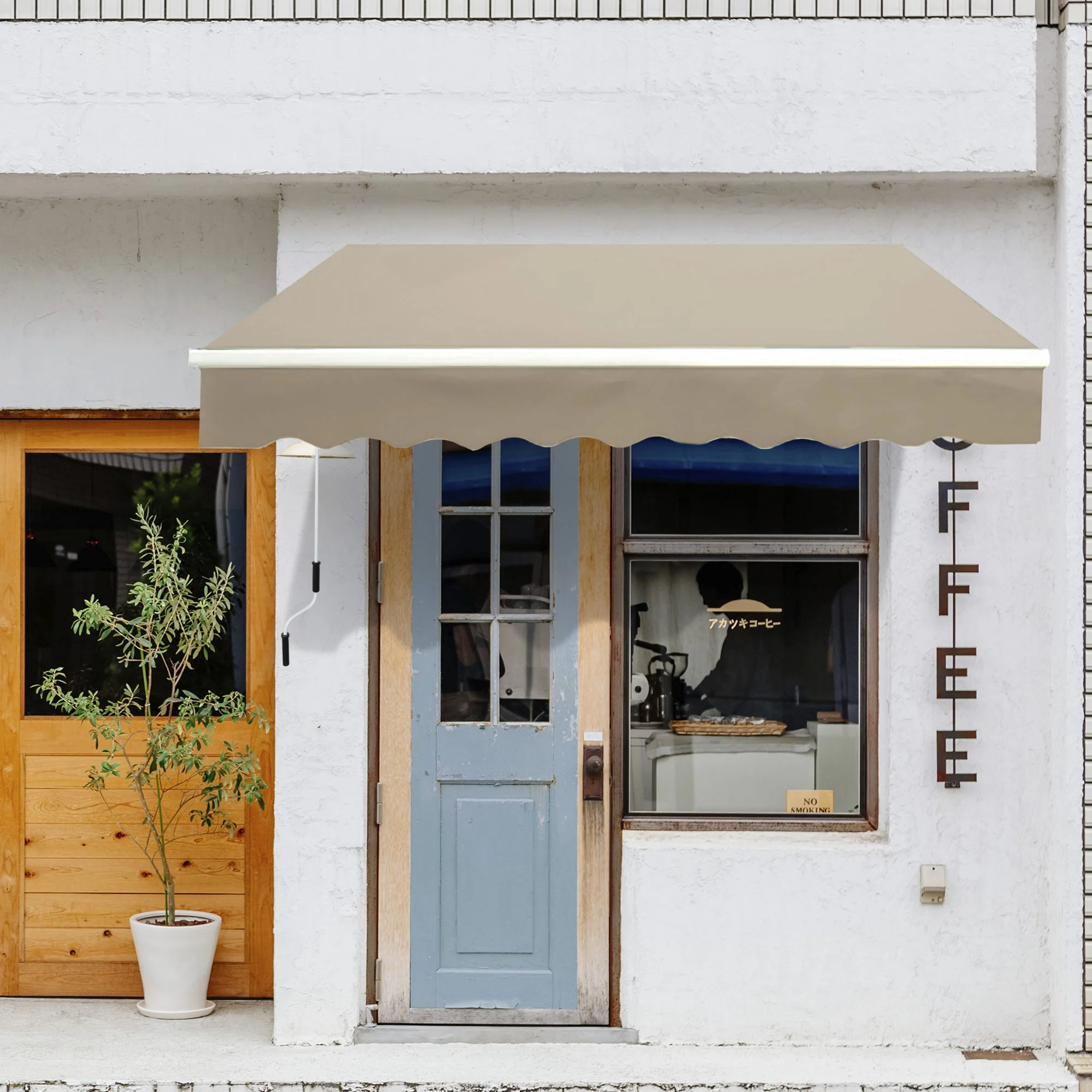 Outsunny Gelenkarmmarkise Sonnenschutz Handkurbel Aluminium