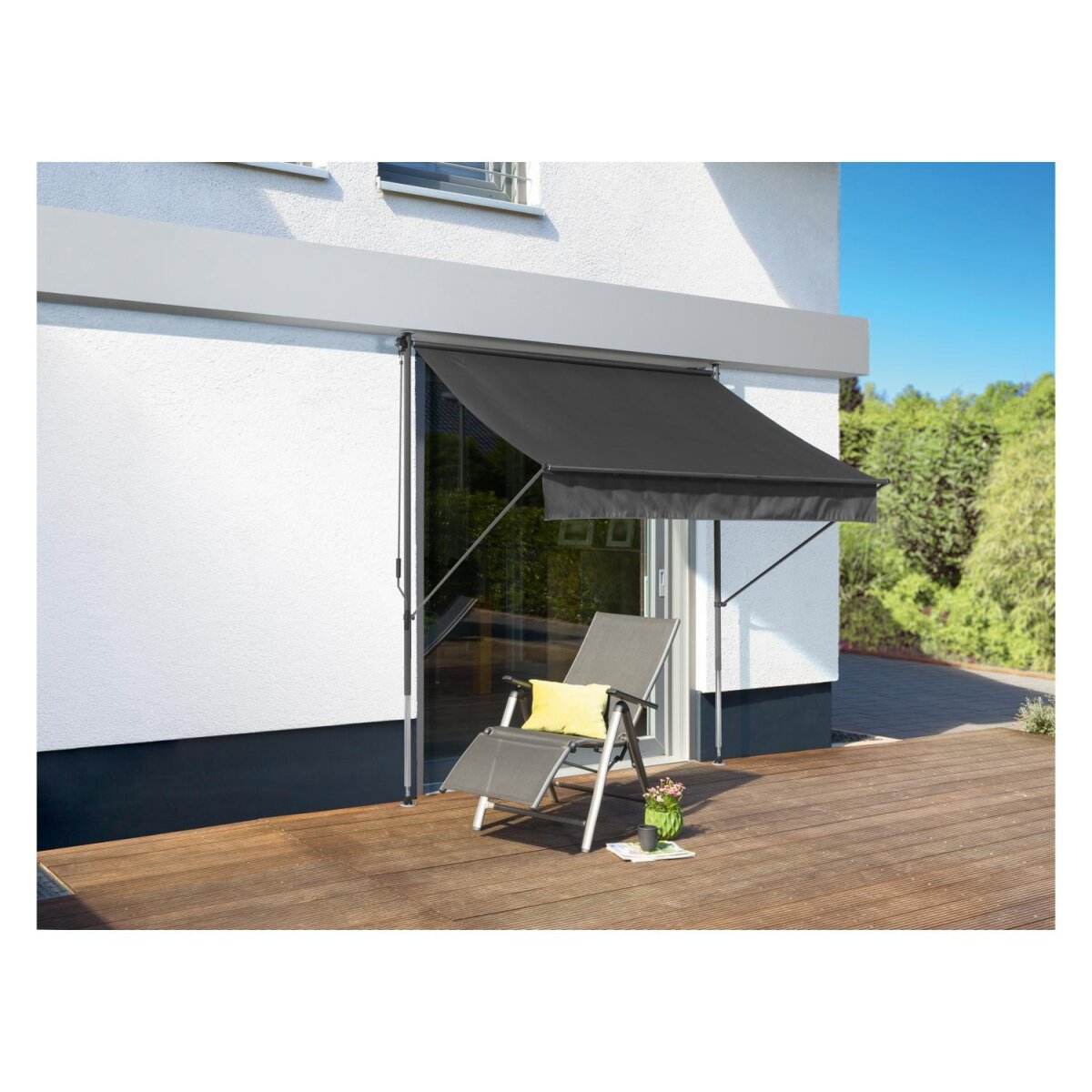 LIVARNO home Klemmmarkise 200 x 150, anthrazit - B-Ware sehr gut