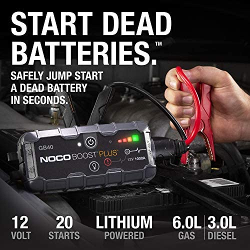 NOCO Boost Plus GB40 1000 Amp 12-Volt UltraSafe Lithium Jump Starter Box, Car Battery Booster Pack, Portable Power Bank Charger