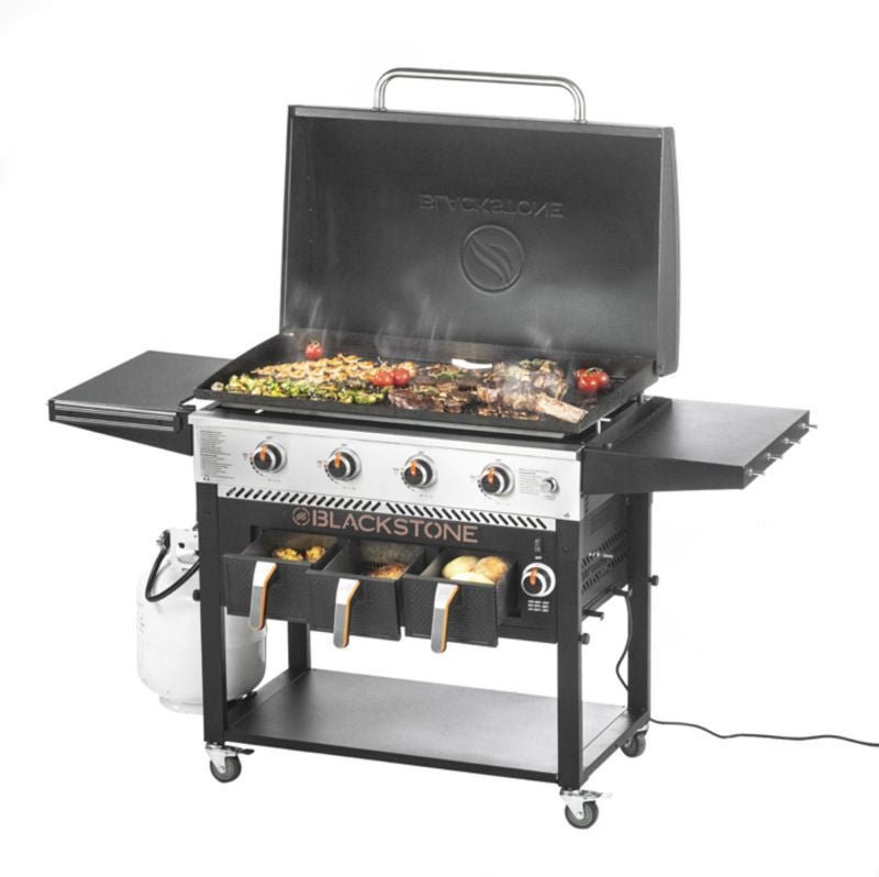 Blackstone 4-Burner 36′′ Griddle with Air Fryer and Hood