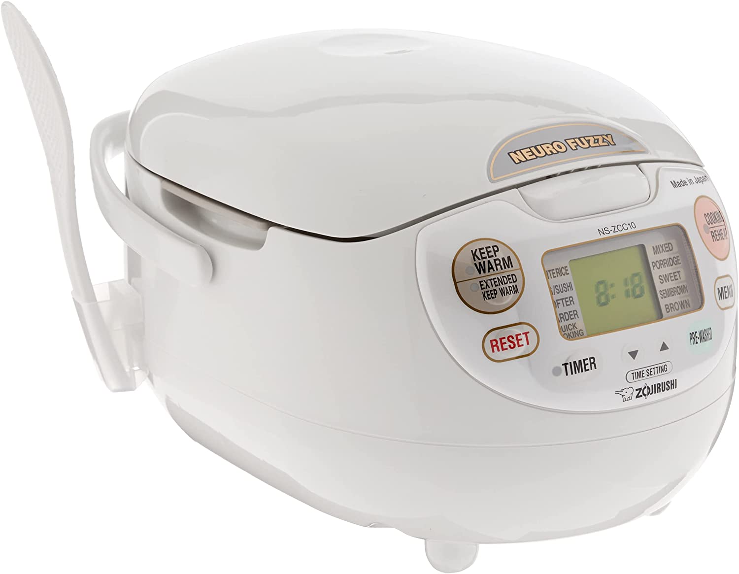 2025 Zojirushi, Made in Japan Neuro Fuzzy Rice Cooker, 5.5-Cup, Premium White