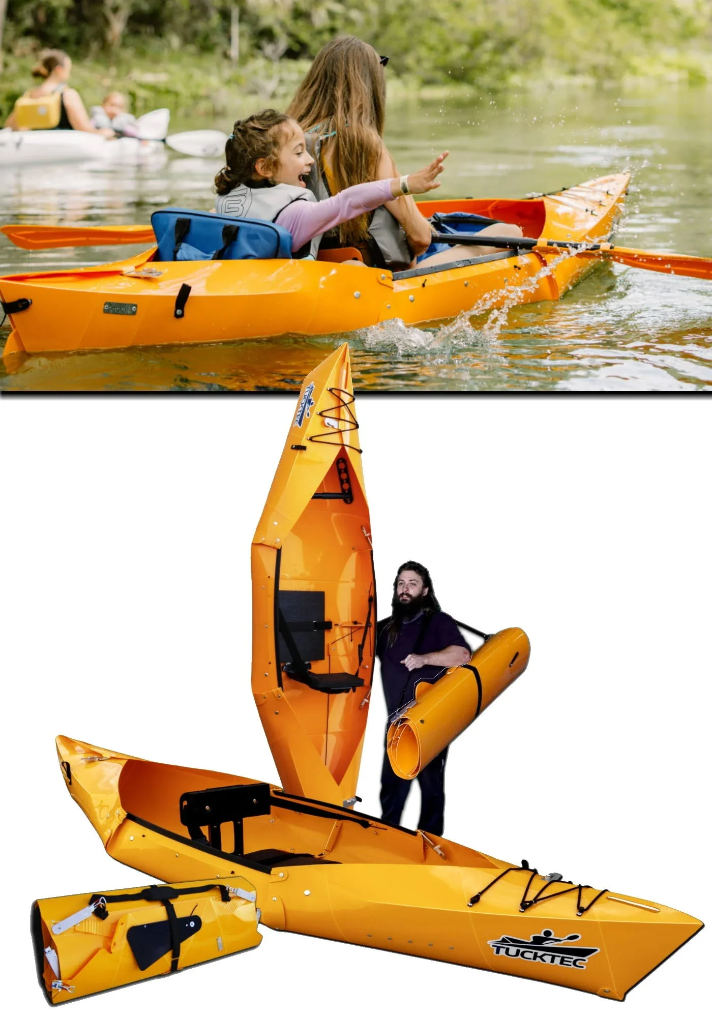 TUCKTEC 10' Folding Kayaks 10' Pro / Dark Yellow