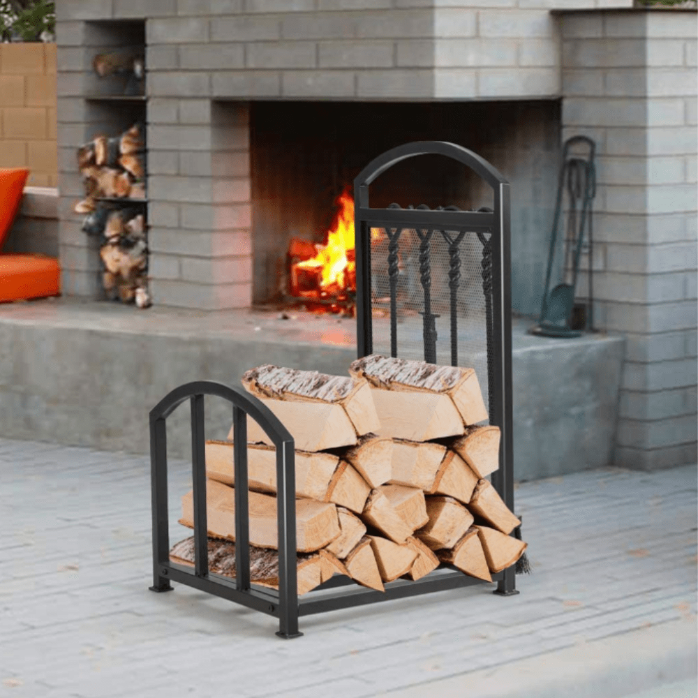 Premium Heavy Duty Firewood Log Holder Rack 27.5in