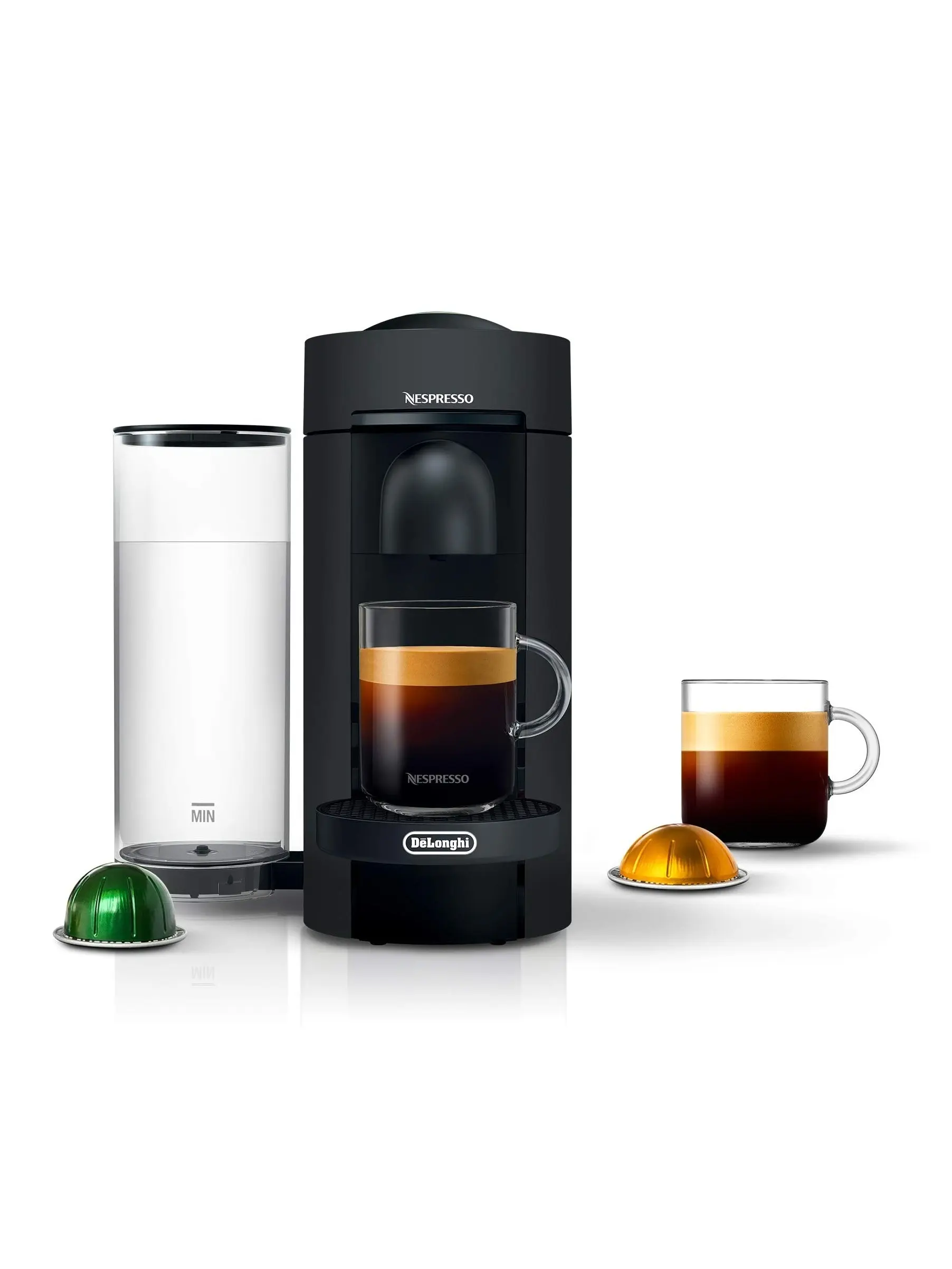 Nespresso Vertuo Plus Deluxe Coffee and Espresso Maker by De'Longhi, Matte Black