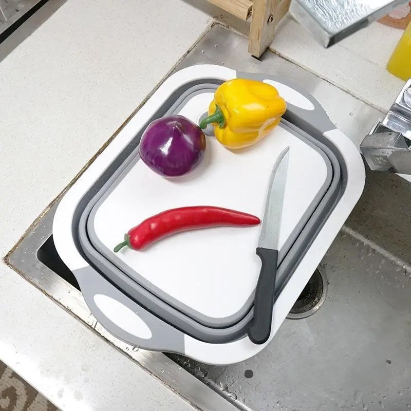 Folding Plastic Cutting Boards Chopping Dish Tub