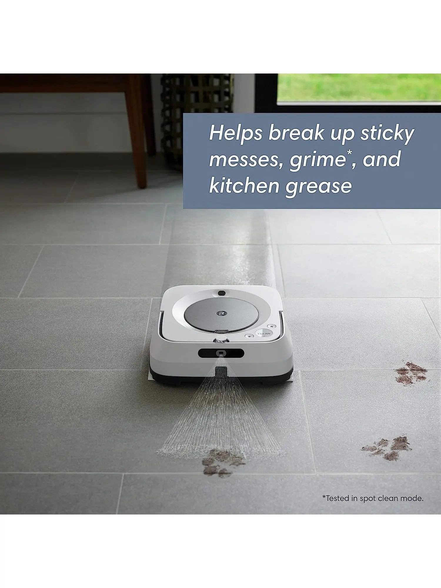 iRobot Braava Jet M6 (6110) Ultimate Robot Mop- Wi-Fi Connected, Precision Jet Spray, Smart Mapping, Works with Alexa, Ideal for Multiple Rooms, Recharges and Resumes, White, Braava M6