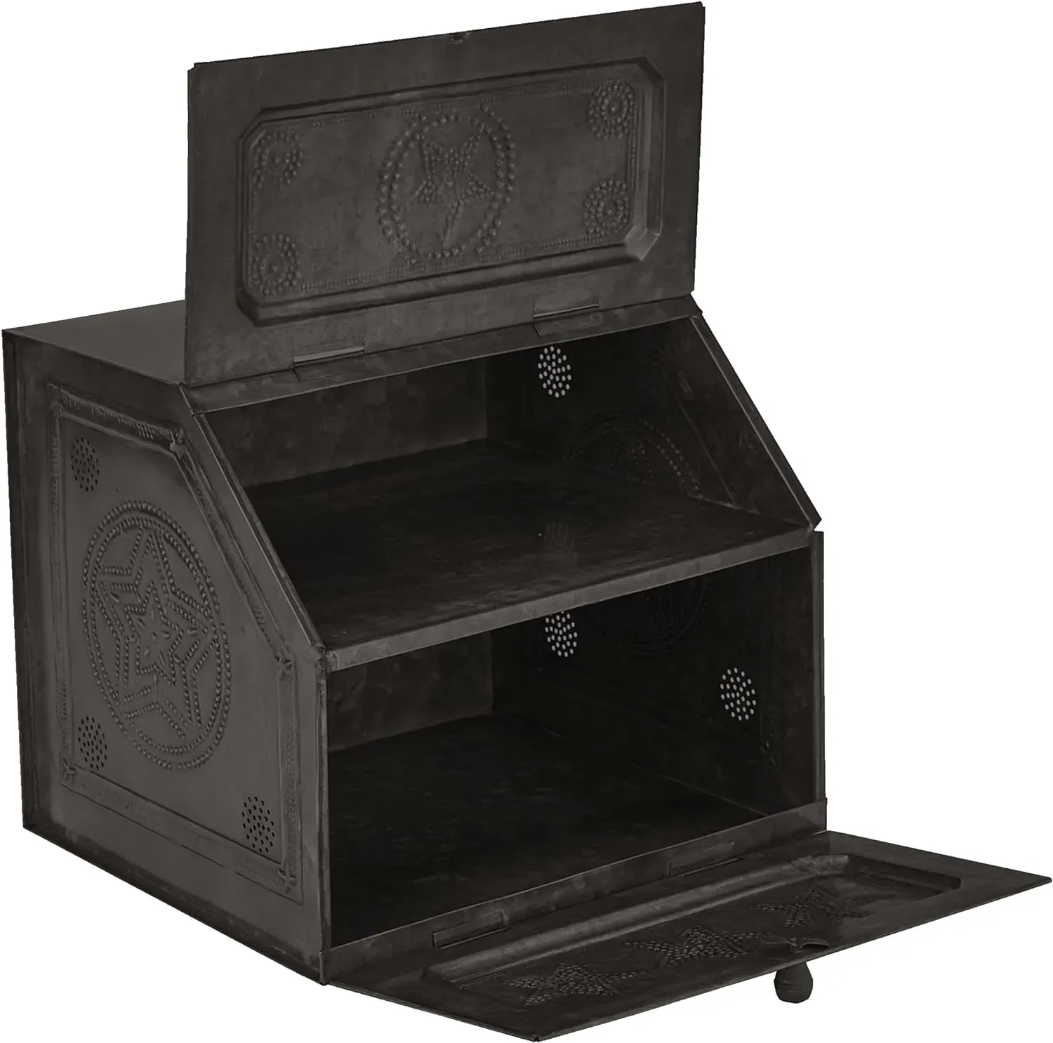 Antique Replica of Tin Bread Box/desk Storage 21-190