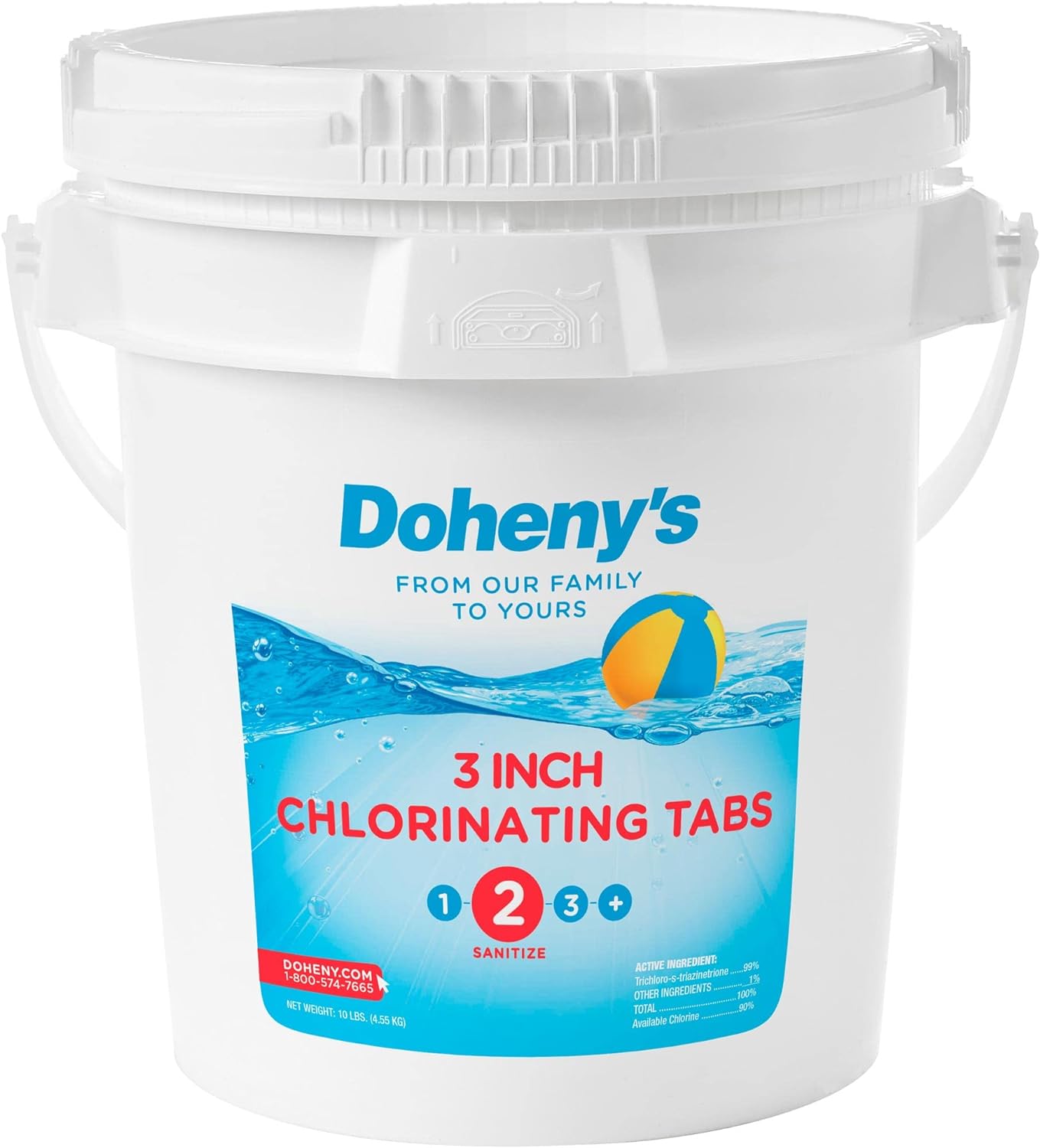 3 Inch Stabilized Chlorine Tablets | Pro-Grade Pool Sanitizer, Long Lasting, Slow Dissolving, 99% Pure Tri-Chlor, Individually Wrapped – 50lb