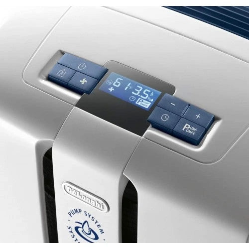 DeLonghi 70 Pint Dehumidifier with Built in Pump 24-Hour On/Off Timer, Energy Star 2.0, DDX70PE, White
