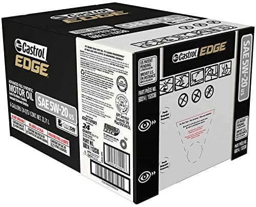 Castrol 60014 Edge 5W-20 Advanced Full Synthetic Motor Oil, 6 Gallon Enviro-Pack
