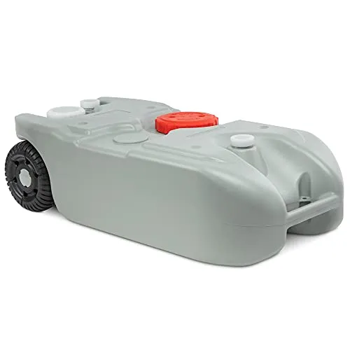 Hike Crew RV 10.6 Gallon Waste Holding Tank | Portable Odorless Black & Grey Water Tote for Camper with Rotating Drain Spout