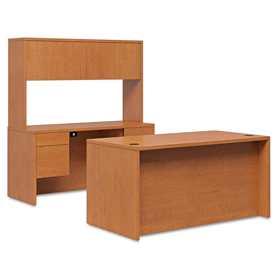 Hon 10500 Series 72′ Desk & Credenza Workstation, Mahogany
