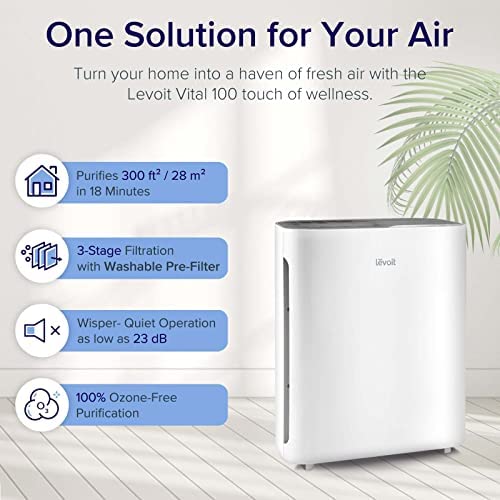 LEVOIT Air Purifiers for Home Large Room, H13 True HEPA Filter Cleaner