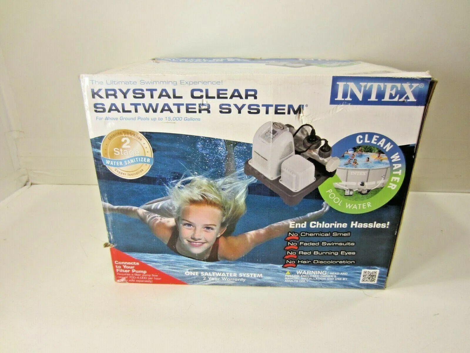 Krystal Clear Saltwater Pool System 2 Stage Filter CS8110 15k GAL