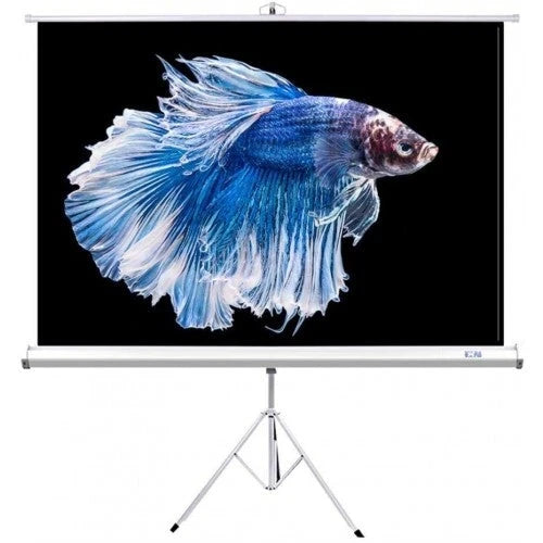 Quisilife Portable Projector Screen Outdoor Movies Screen with Stand – 4:3 HD Anti-Crease Indoor Projection Screen Foldable for Home Theater Cinema (Color : White, Size : 75inch)