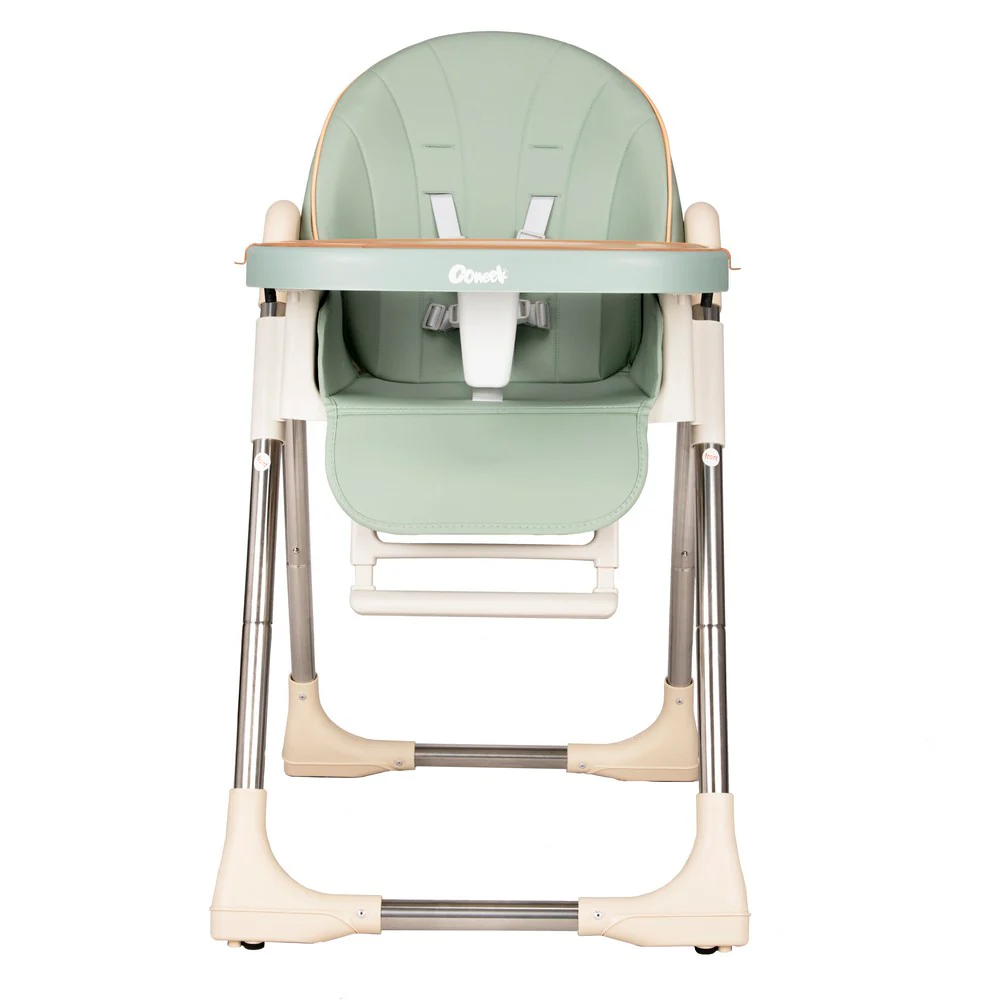 KEANO Baby High Chair, Green/Pink/Beige