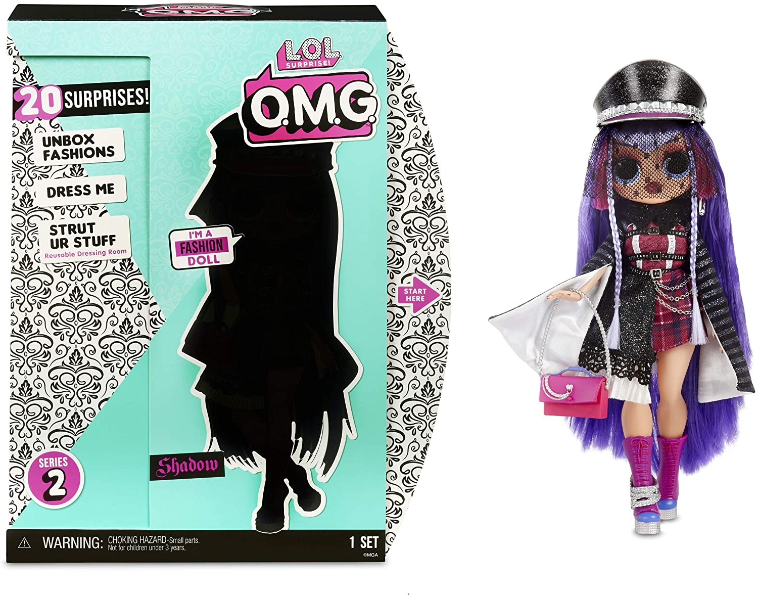L.O.L. Surprise! O.M.G. Shadow Fashion Doll with 20 Surprises