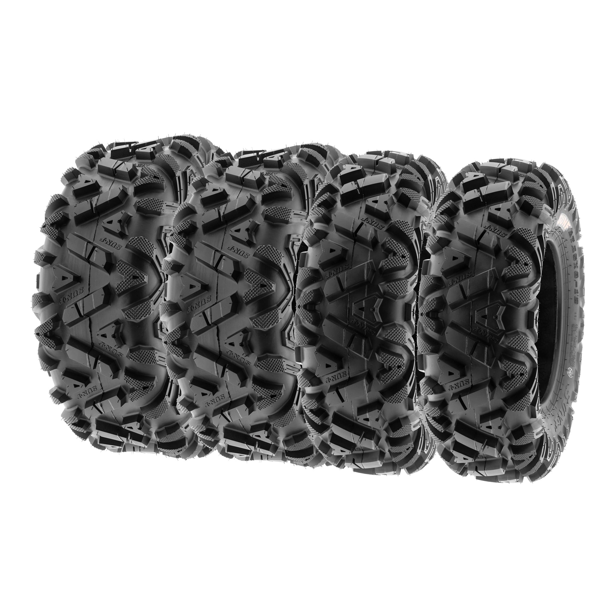 SunF All Terrain ATV UTV Tires 25×8-12 and 25×10-12 6 PR A033 (Complete Full Set of 4)