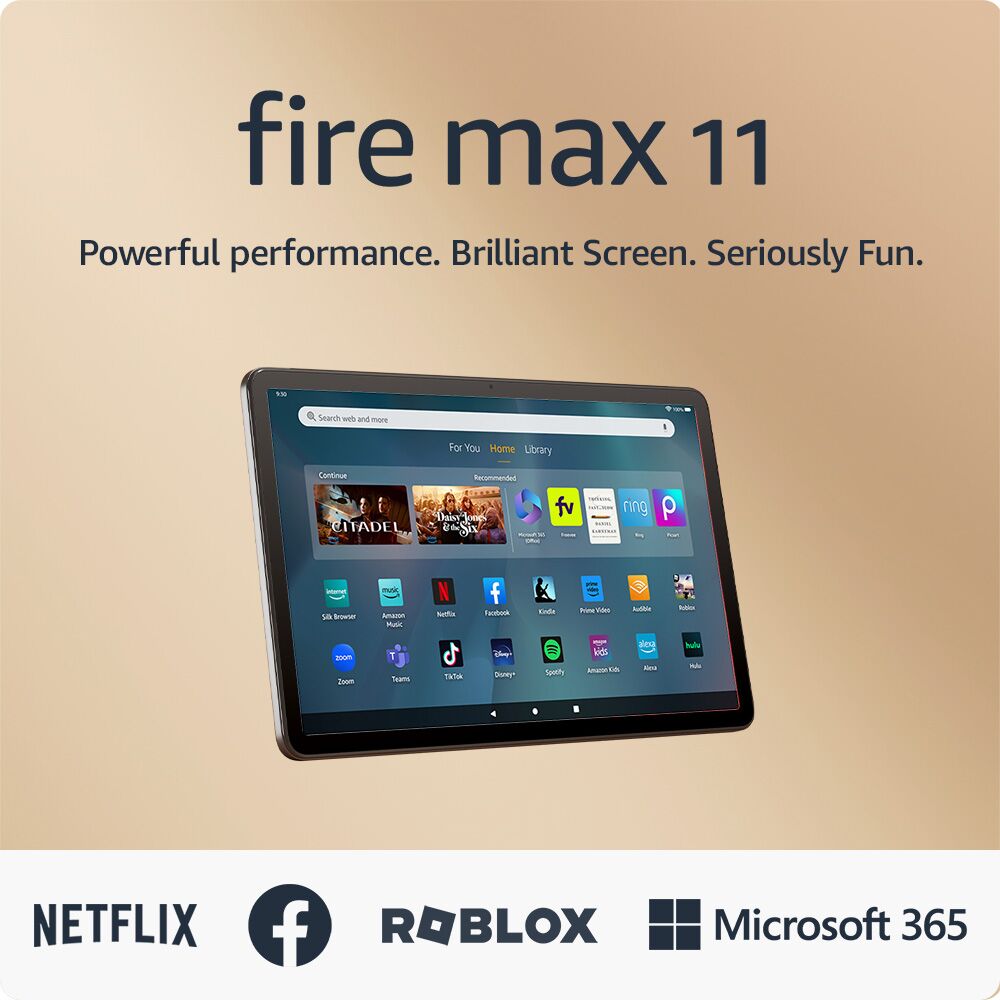 Amazon – Fire Max 11 tablet, vivid 11′′ display, octa-core processor, 4 GB RAM, 14-hour battery life, 64 GB – Gray