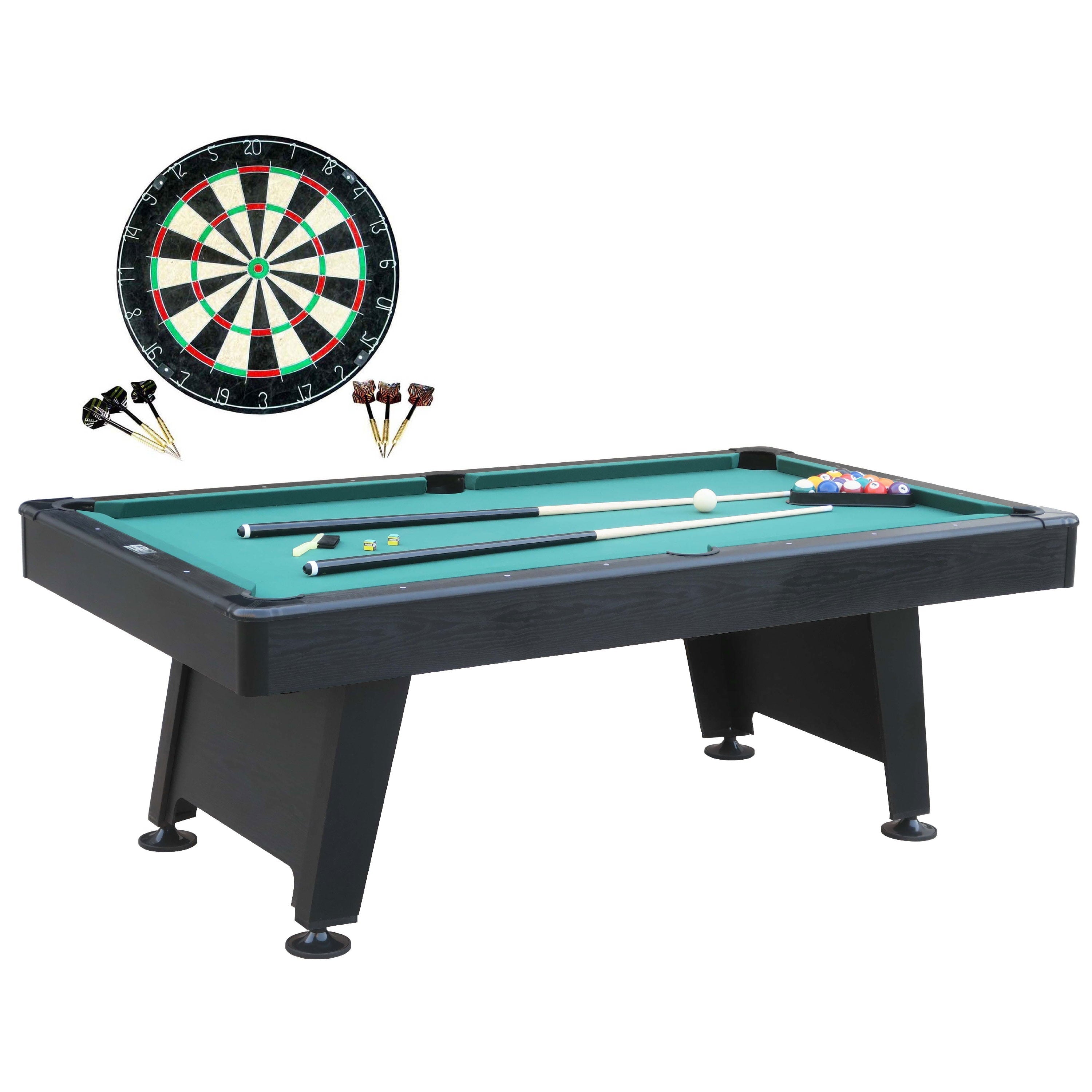 Barrington Billiard 84′′ Arcade Pool Table with Bonus Dartboard Set, Green