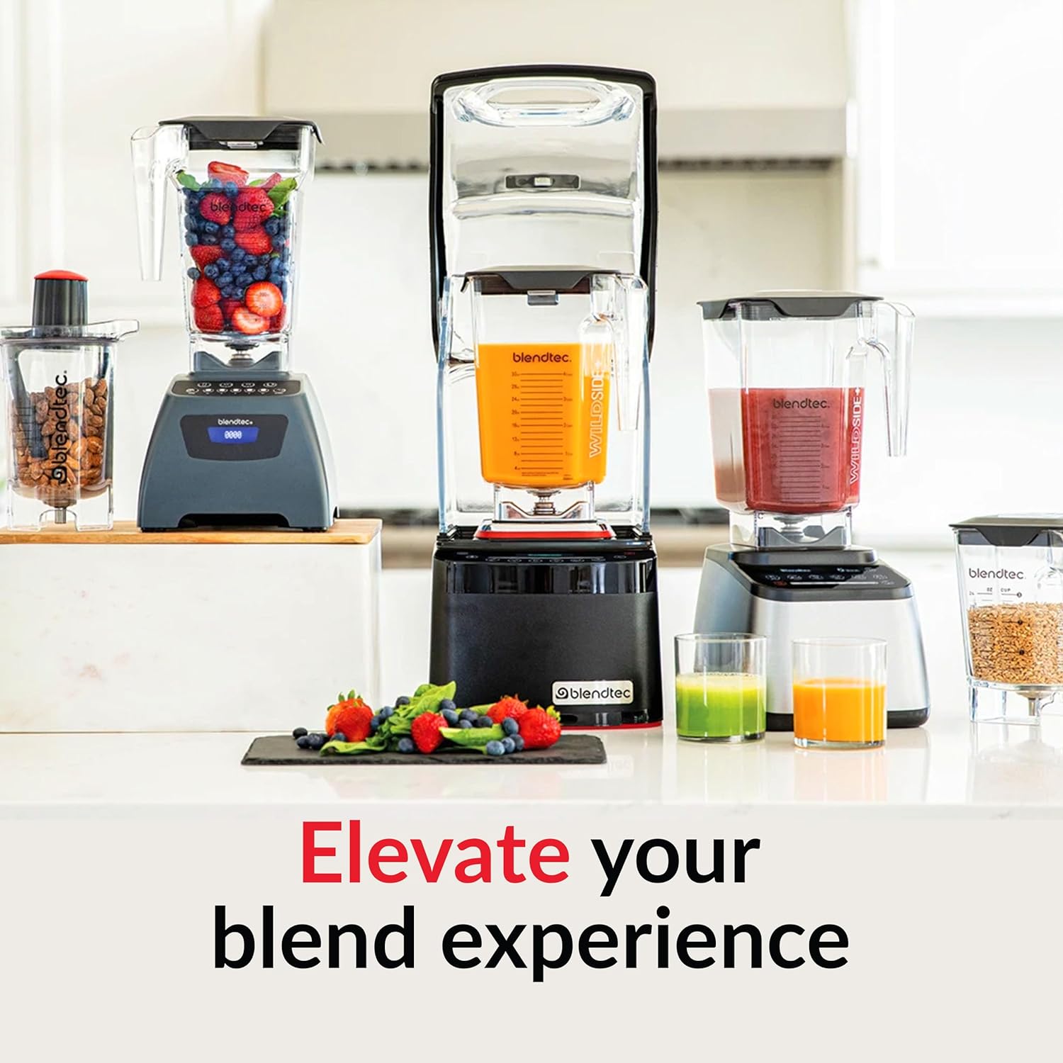 Blendtec Professional 800 – Blender with WildSide+ Jar (90 oz) for Smoothies & Frozen Drinks – Quietest Professional-Grade Power – 11-Speed Touch Slider – Easy to Clean – Black