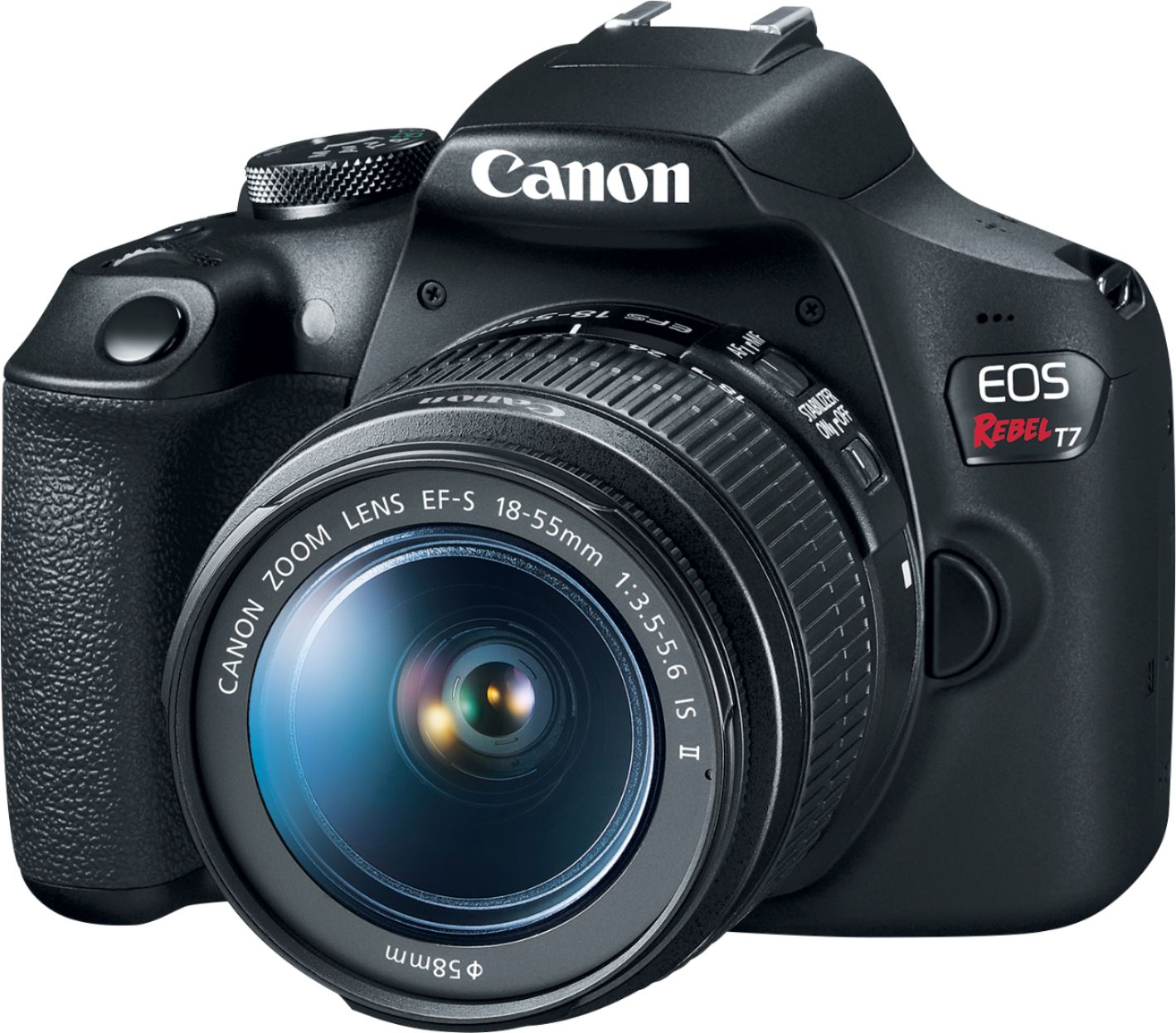 Canon – EOS Rebel T7 DSLR Video Camera with 18-55mm Lens – Black