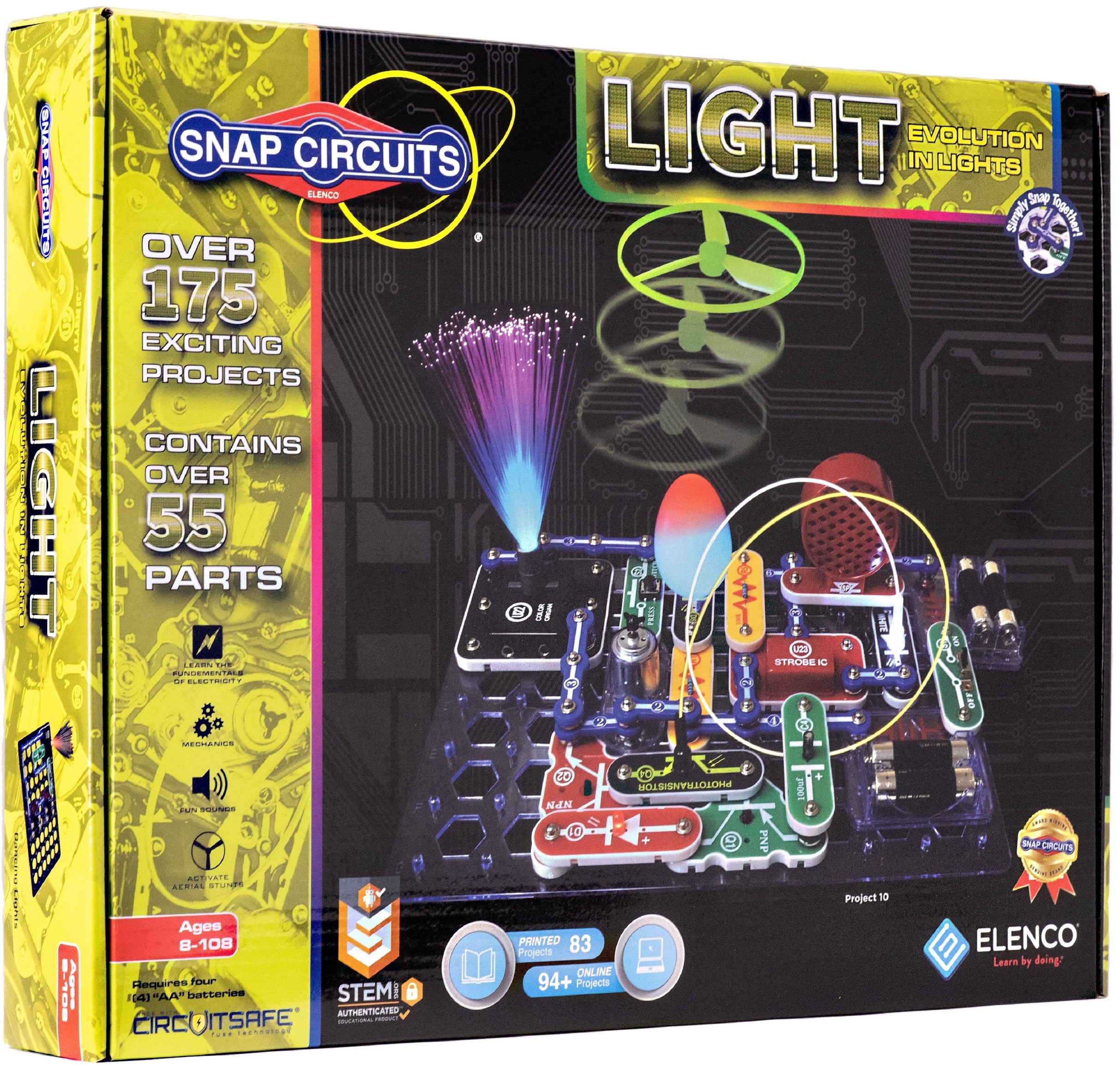 Snap Circuits® Light SCL175 | Electronics Exploration Kit | Over 175 Projects | STEM Educational Toys for Kids 8+