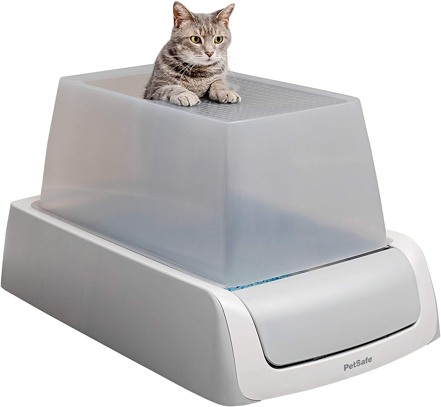PetSafe ScoopFree Self Cleaning Cat Litter Box Systems, iOS/Android App with Health Counter – Automatic Cat Litter Box, Crystal Cat Litter