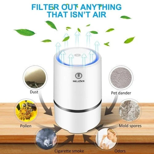 MELEDEN Air Purifier with True HEPA & Active Carbon Filters, 304565