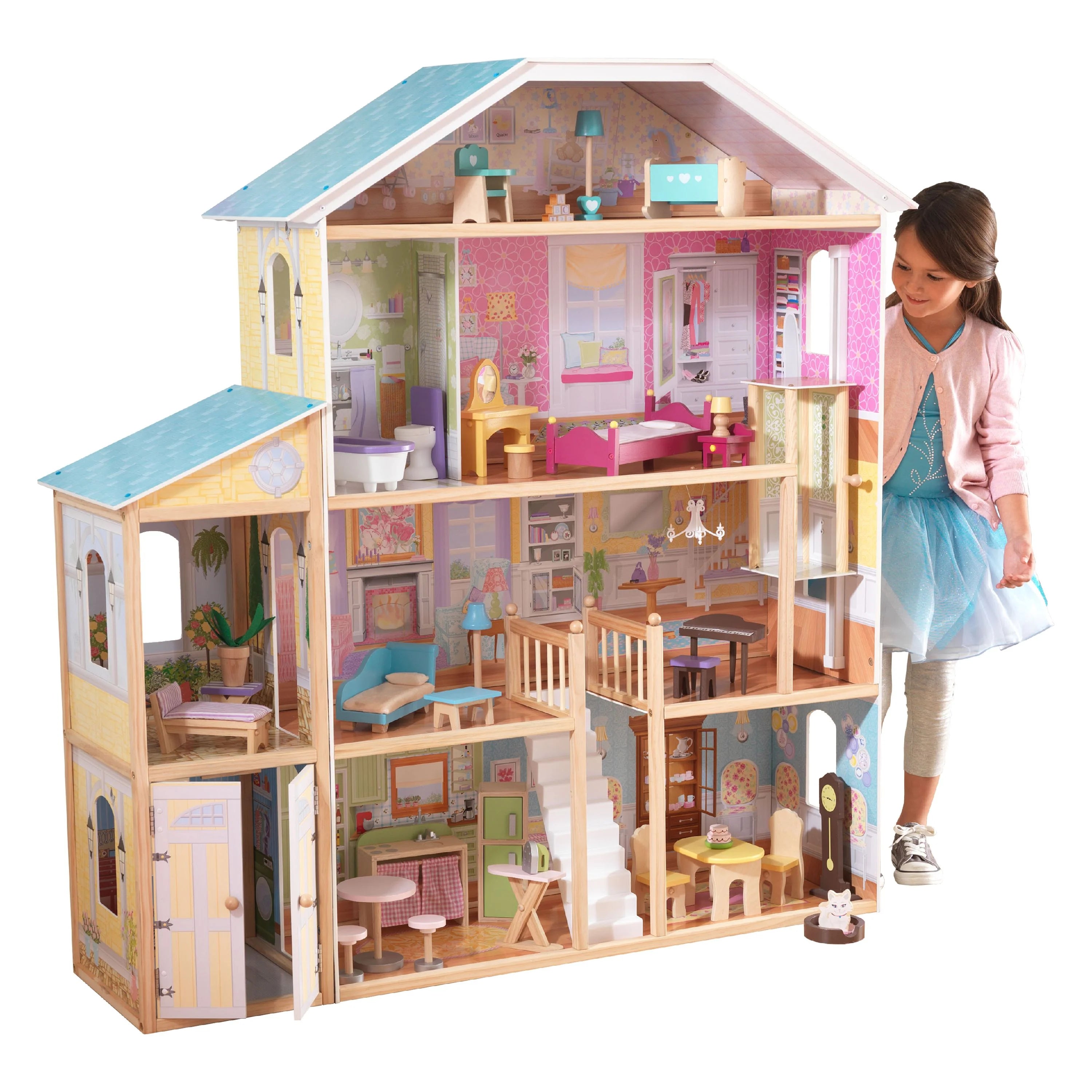 KidKraft Majestic Mansion Wooden Dollhouse with 34 Accessories