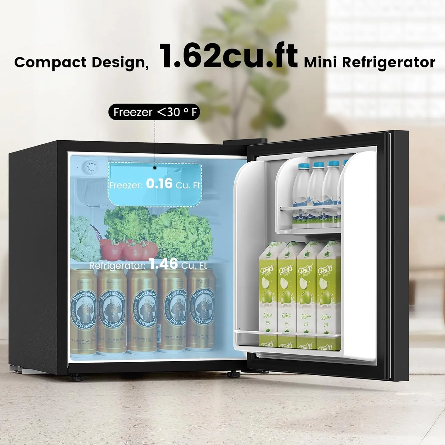 1.62 Cu Ft, Mini Refrigerator with Freezer F5846