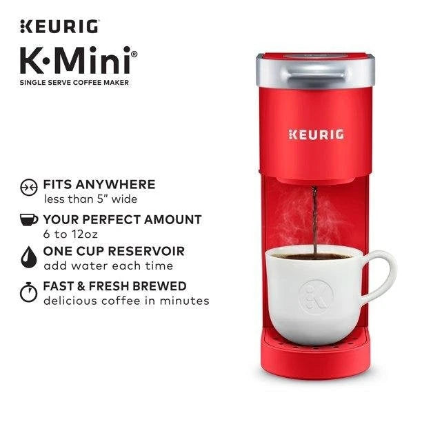Keurig K-Mini Coffee Maker, Single Serve, Poppy Red