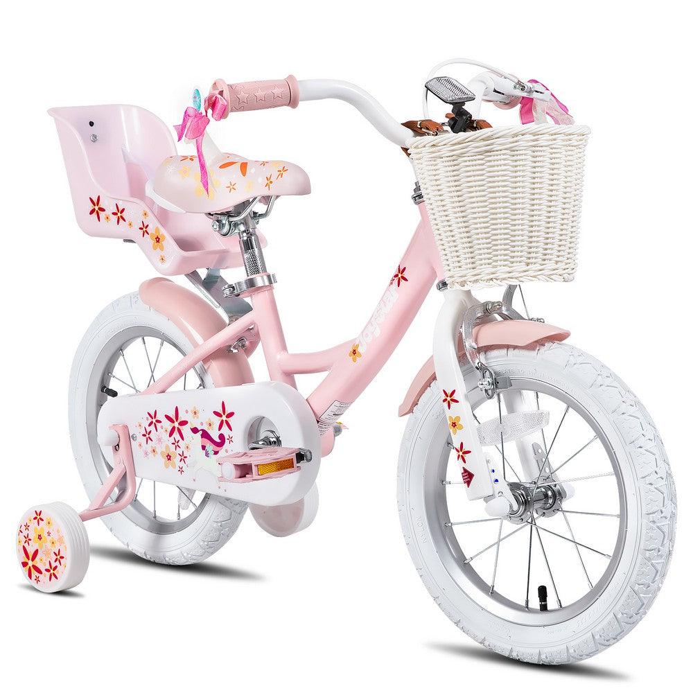 JOYSTAR Unicorn Girls Bike with Doll Carrier