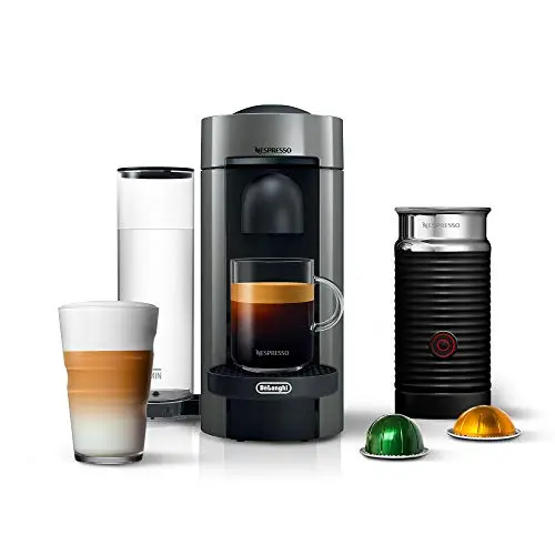Nespresso Vertuo Plus Deluxe Coffee and Espresso Maker by De'Longhi, Matte Black