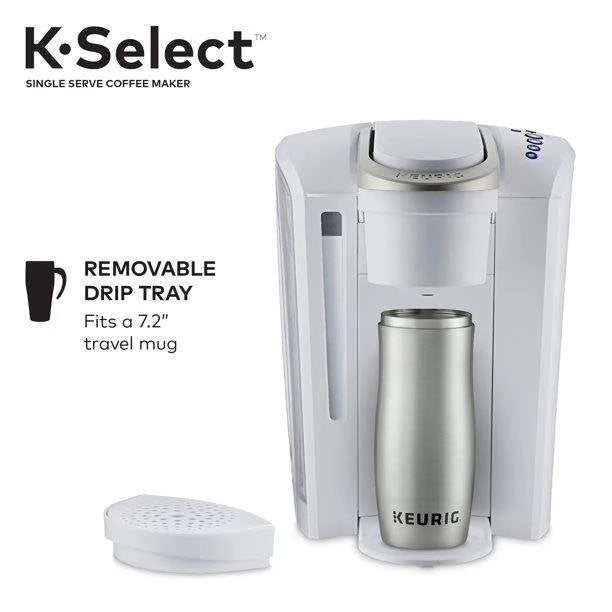 Keurig – K-Select Single-Serve K-Cup Pod Coffee Maker – Matte White
