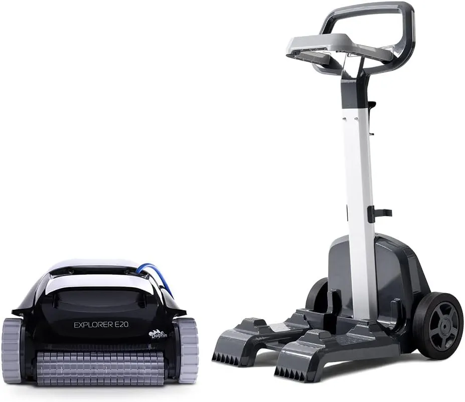 Robotic Pool Vacuum Cleaner All Pools up to 30 FT - Scrubber Brush Easy Top Load Filters