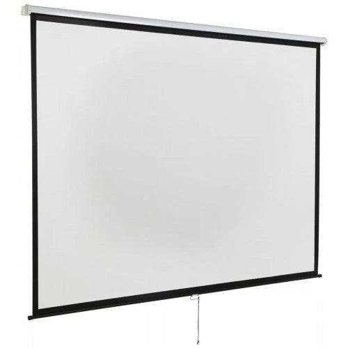 Displays2go, 120 Screening Projector Aluminum, Fiberglass, and PVC Construction  Silver, Black (PRSMAN120)