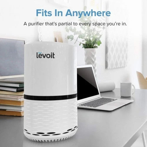 LEVOIT Air Purifier for Home Smokers Allergies and Pets Hair, True HEPA Filter, Quiet in Bedroom, Filtration System Cleaner Eliminators, Odor Smoke Dust Mold, Night Light, LV-H132,2PACK